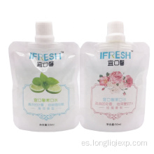 Paquete de bolsillo de 50 ml con sabor a menta o flor de rosa